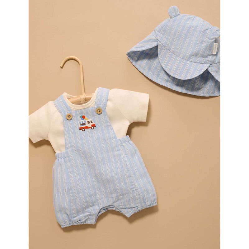 Purebaby Short Leg Overall Set image number 1